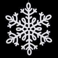 White Glitter Snowflake 29cm