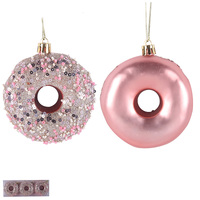 Donut Tree Ornaments 9cm Pk3
