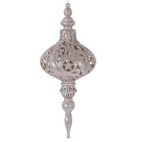 Platinum Glitter Finial 20cm