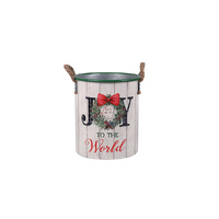 Joy To The World Metal Planter S 28cm