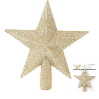 Champagne Glitter Star Tree Topper 15cm