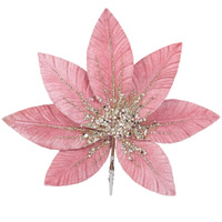 Pink Velour Spray with Clip 29 x 19cm