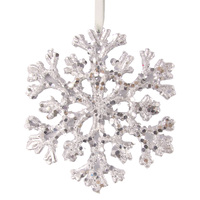 Silver Snowflake Tree Ornament 15cm