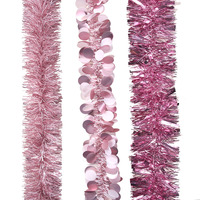 Pink Tinsel 2m 1pc 3 Assorted