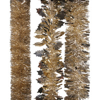 Champagne Tinsel 2m 1pc 3 Assorted