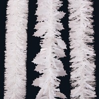 White Tinsel 2m 3 Assorted
