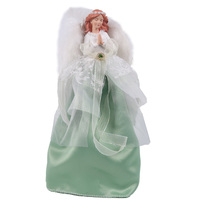 Angel Tree Topper with Mint Gown 28cm