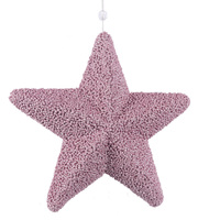 25cm Pink Hanging Star