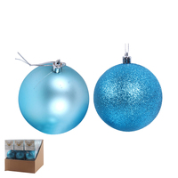 Teal Baubles 3x8cm