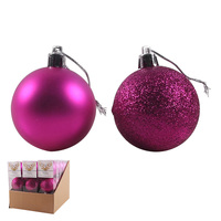 Magenta Baubles 3x8cm
