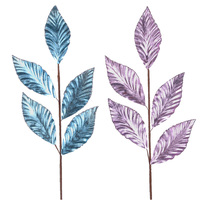 Blue, Lavender Leaf Stem 68cm 2 Asst 