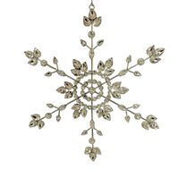 Clear Glass Snowflake Tree Decoration 30cm