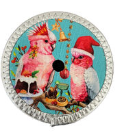 Chrissy Galahs Wine Glass Coaster 8cm