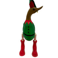 Elf Duck Red & Green 25cm