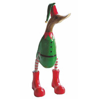 Elf Duck Red & Green 35cm