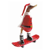 Santa Duck on Skateboard 20cm