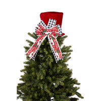 Red Top Hat Tree Topper 45cm