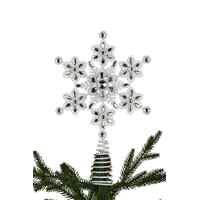 White Snowflake Tree Topper 31cm  