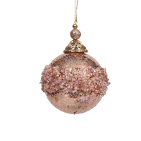 Pink Acrylic Crusted Ball 8cm