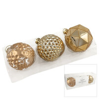 Baubles Champagne 8cm Set of 3