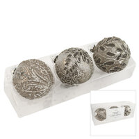 Baubles Champagne Mercury 8cm Set of 3