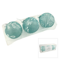 Baubles Mint Green 8cm Set of 3