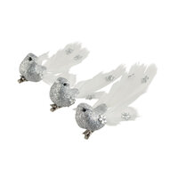 Bird Silver Jewel Tail 1pc 3 Assorted 10cm