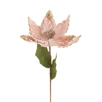 Poinsettia Stem Pink Champagne 66cm