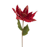 Poinsettia Stem Red 66cm
