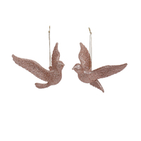 Acrylic Dove Ornament Pink 1pc 2A 10cm