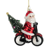 Santa On Bike Hanging 13cm
