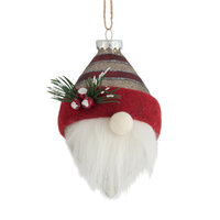 Santa Striped Hat Hanging 15cm