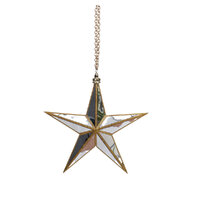 Gold Mirror Star Hanging 28cm