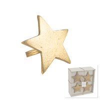 Julian Star Napkin Ring Gold 4cm Set 4