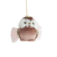 Dusky Pink Owl Round 7cm