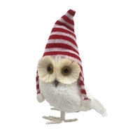 White Owl w. Striped Hat 20cm
