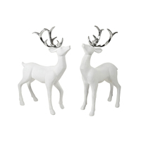 Resin White Silver Antler Deer 1pc 2A 45cm