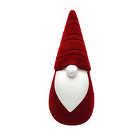 Domo Ceramic Flocked Red Santa Small 17cm