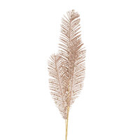 Glitter Feather Spray Rose Gold 99cm