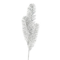 Glitter Feather Spray Silver 99cm