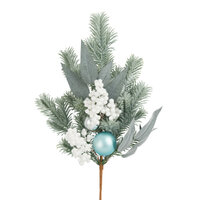 Sage Silver Bauble Spray 46cm