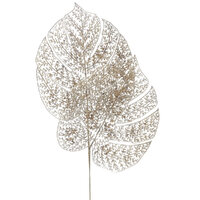 Large Leaf Spray Champagne 72cm