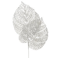 Large Leaf Spray Silver 72cm