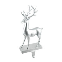 Deer Standing Stocking Holder Silver 36cm
