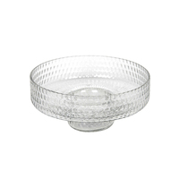 Furnell Clear Bubble Glass Wreath Bowl 23cm