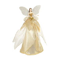 Angel Cone Tree Topper Two Tone Gold 28cm