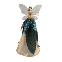 Angel Tree Topper Gold Peacock 28cm