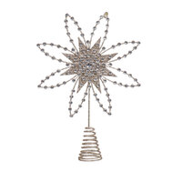 Jewel Champagne Flower Burst Tree Topper 27cm