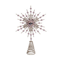 Jewel Champagne Pink Star Tree Topper 34cm