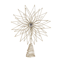 Flowerburst Wire Tree Topper Champagne 30cm